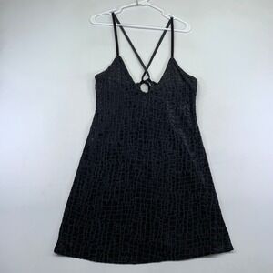 Vintage Valerie Stevens Mini Dress Small Black Cockail‎ Beaded Straps 90s Y2K